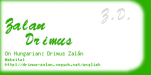 zalan drimus business card